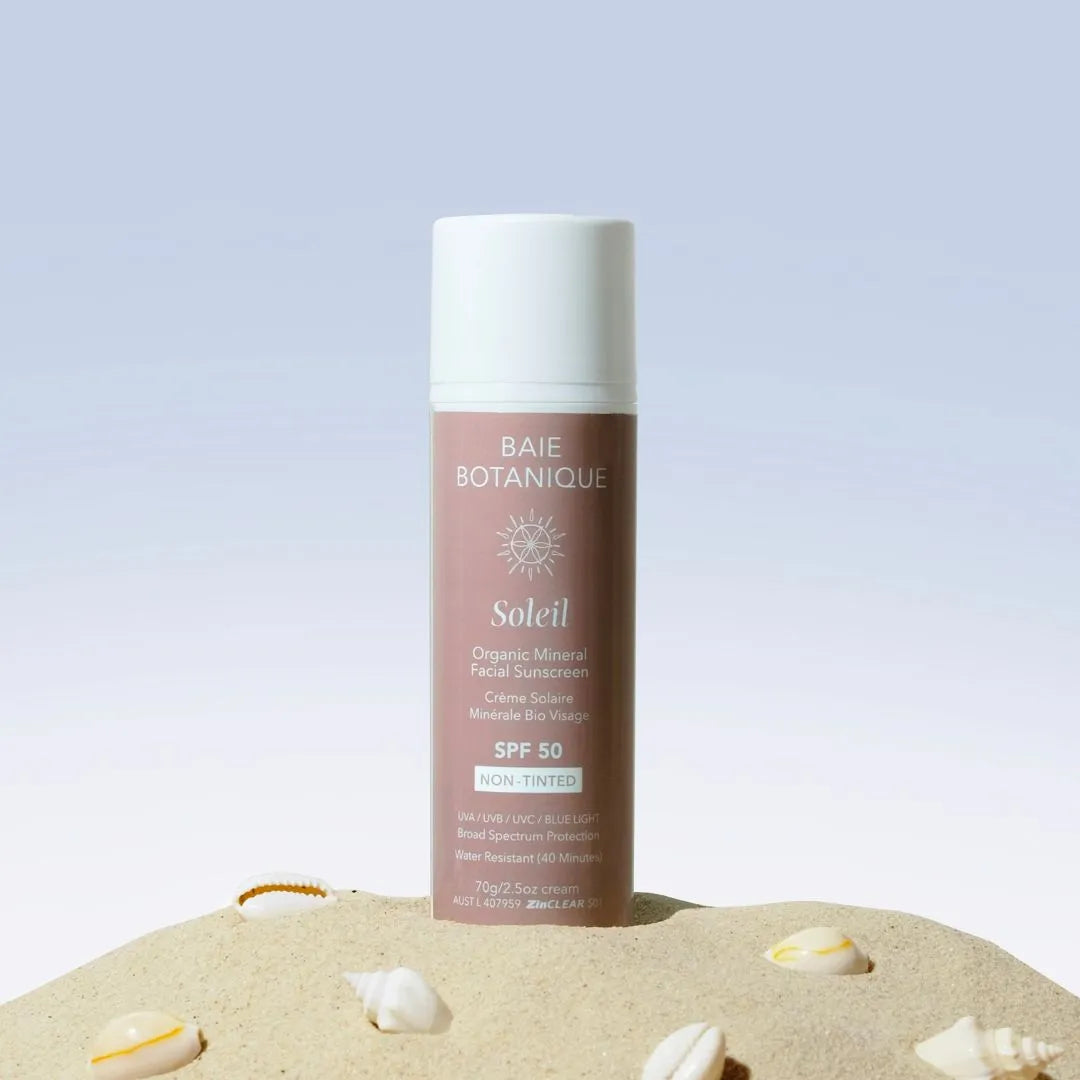 Baie Botanique Soleil Facial Sunscreen Sunscreen Baie Botanique™ | Organic and Vegan Skincare Non-Tinted 70g 